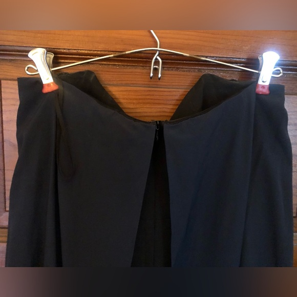 Tibi Silk Strapless Towel Dress in Navy - Picture 9 of 11